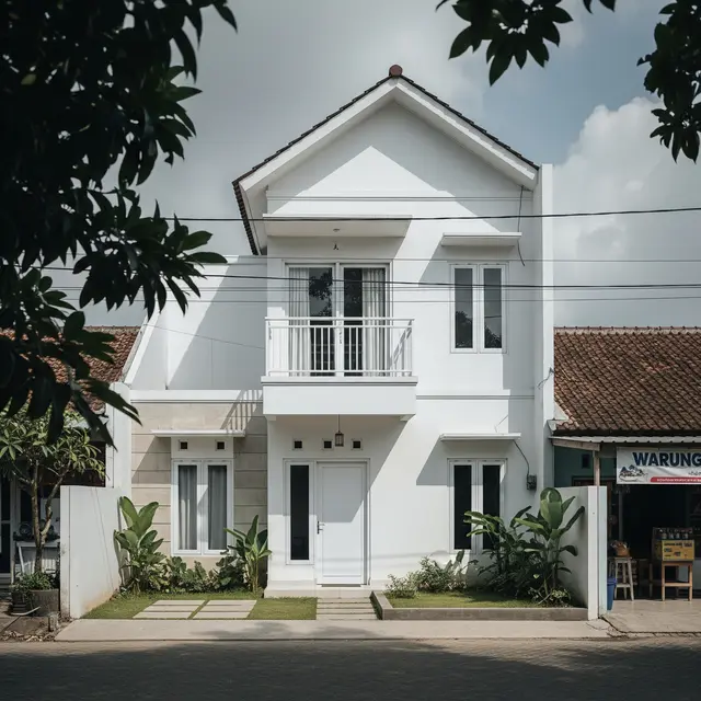 9 Model Rumah Sederhana Warna Putih di Lahan Terbatas