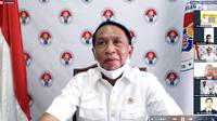 Menpora Zainudin Amali hari Senin 15/6) pagi menjadi Keynote Speaker pada acara Seminar Nasional Olahraga Daring (SEMANGAD) Video Conference dengan tema "Protokol Kesehatan dalam Pembelajaran Penjas & Olahraga di Tengah Pandemi Covid-19".