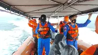 Proses pencarian 4 ABK kapal Ikan Mina Maritim 138 Gorontalo Utara (Arfandi Ibrahim/Liputan6.com)