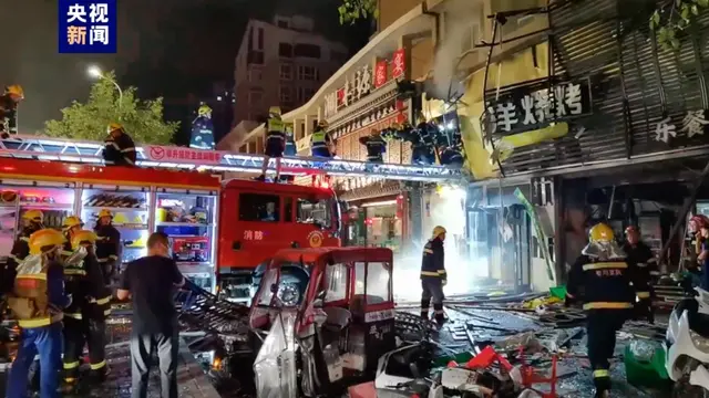 ledakan dari restoran barbecue di China