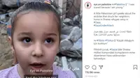 Kesaksian Gadis Kecil Palestina yang Rumahnya Dibom Pasukan Israel. Foto/video: instagram @eye.on.palestine