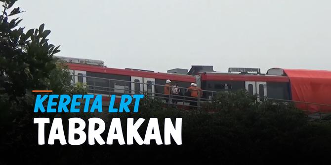 VIDEO: Viral! Kereta LRT Tabrakan di Jalur Layang Daerah Cibubur