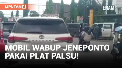 VIDEO: Waduh! Mobil Wakil Bupati Jeneponto Ketahuan Pakai Plat Palsu!