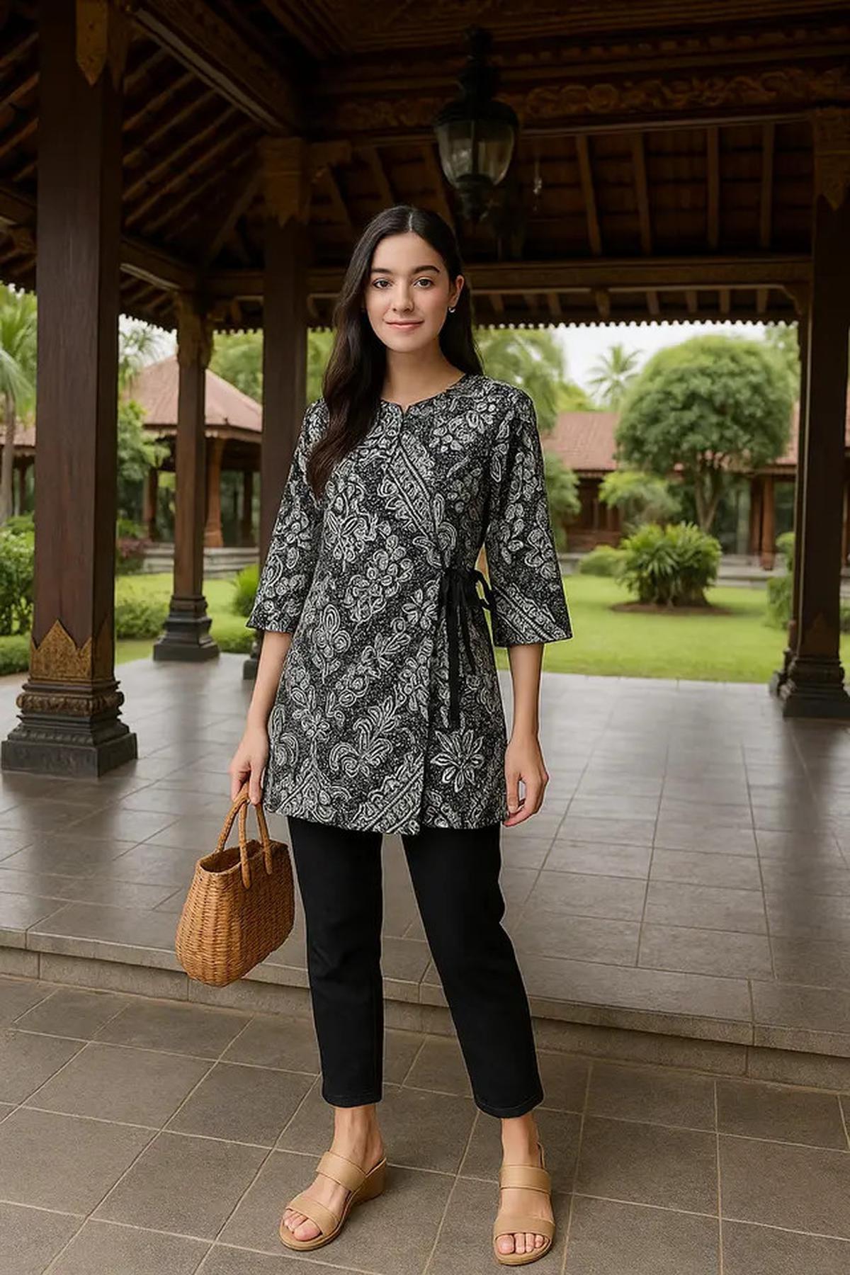 7 Model Tunik Batik Tali Samping Terbaru untuk Tampil Anggun