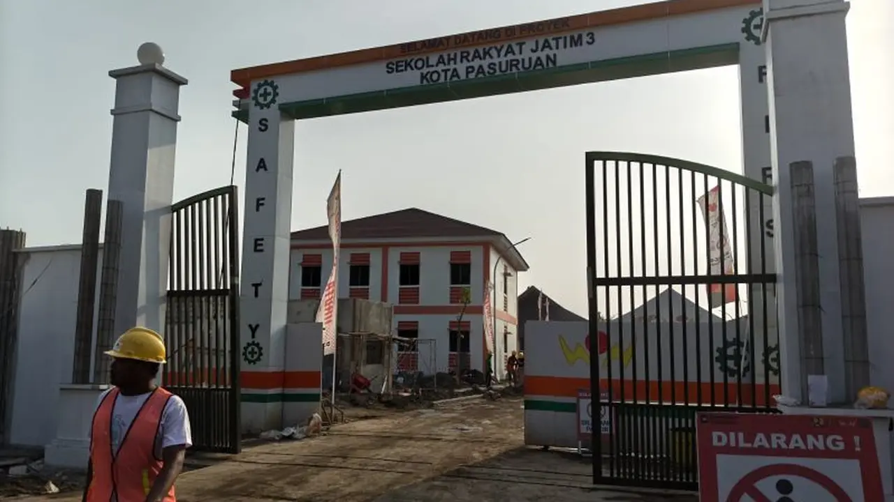 Pembangunan Sekolah Rakyat permanen di Kota dan Kabupaten Pasuruan, Jawa Timur.