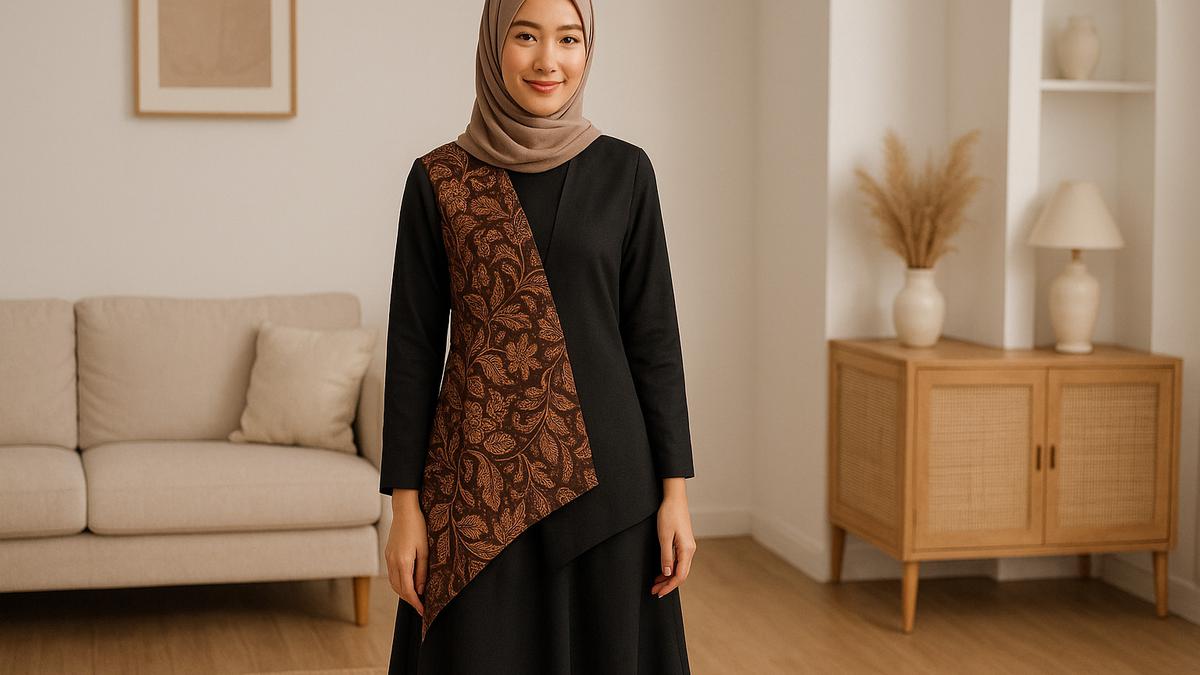 7 Model Outer Batik Kombinasi Polos yang Cocok Dipadukan dengan Rok, Simpel Tapi Anggun