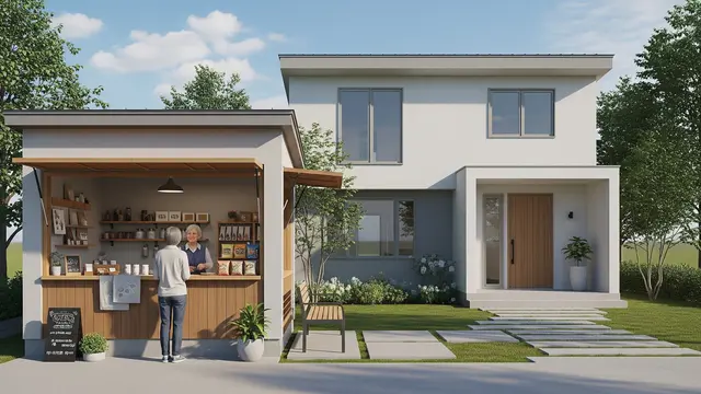 Desain Rumah Lansia yang Masih Aktif Jualan di Depan Rumah