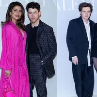 Melihat kekompakkan pasangan Nick Jonas-Priyanka Chopra dan Romeo Beckham-Nicole Peltz di show Valentino di Paris Fashion Week (@_persiancelebnews_ dan @cr7vogue)
