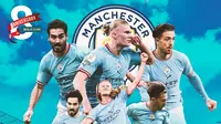 Manchester City - Ilkay Gundogan, Erling Haaland dan Jack Grealish (Bola.com/Decika Fatmawaty)