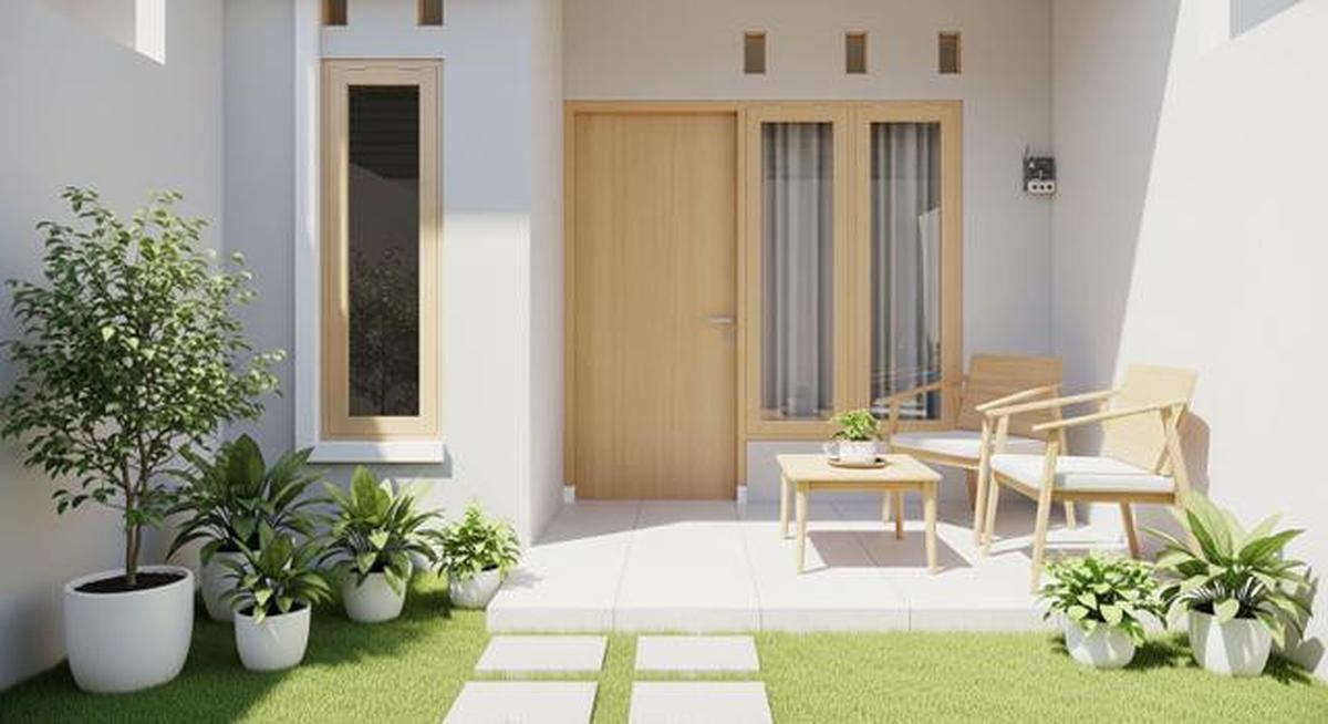 10 Desain Teras Sederhana dengan Area Hijau untuk Rumah Lebih Fungsional
