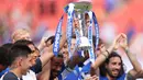<p>Chelsea menang atas Fulhma dengan skor 2-0. (Mike Stobe/Getty Images/AFP)</p>