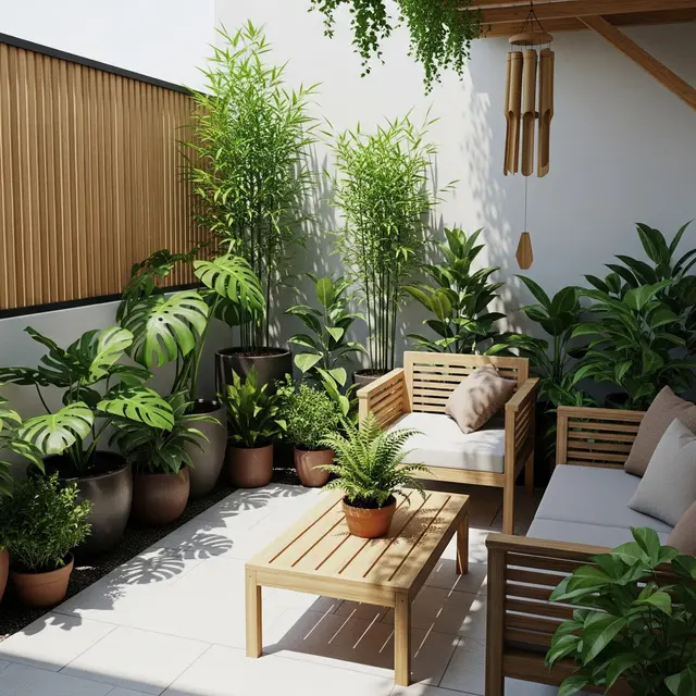 9 Desain Teras Minimalis Tanpa Halaman dengan Kebun Pot, Solusi Hijau di Lahan Terbatas