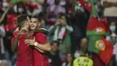 Pada akhir pertandingan, Portugal mengunci kemenangan dengan gol tambahan dari Andre Silva. Sampai laga berakhir, skor 3-0 untuk keunggulan Timnas Portugal tetap bertahan. (AFP/Carlos Costa)