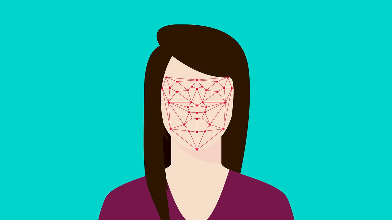 Ilustrasi facial recognition, pengenalan wajah
