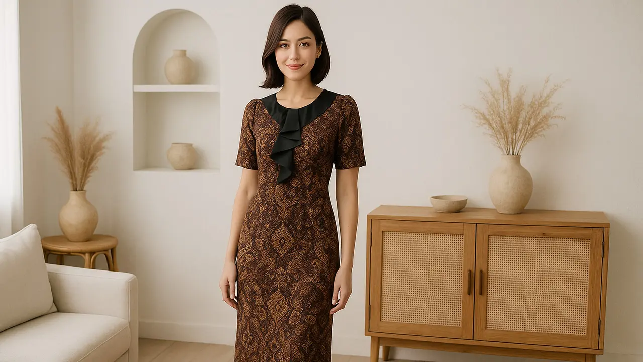 7 Model Midi Dress Batik yang Anggun dan Kekinian, Cocok untuk Segala Acara