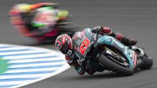 Pembalap Petronas Yamaha, Fabio Quartararo, meraih pole position di MotoGP Jerez 2019. (AFP/Jorge Guerrero)
