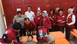 Persatuan Donor Darah Indonesia (PDDI) bersama Palang Merah Indonesia (PMI) menggelar kegiatan donor darah di Sekolah Polisi Wanita (Sepolwan) sebagai bagian dari perayaan Hari Kartini 2024 (Istimewa)