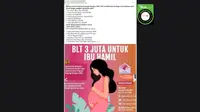 Cek Fakta: Tidak Benar Link Pendaftaran Bansos Ibu Hamil Sebesar Rp 3 Juta