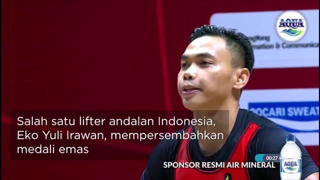 AQUA Kampanyekan #KontingenKebaikan Bersama Cabang Olahraga Angkat Besi