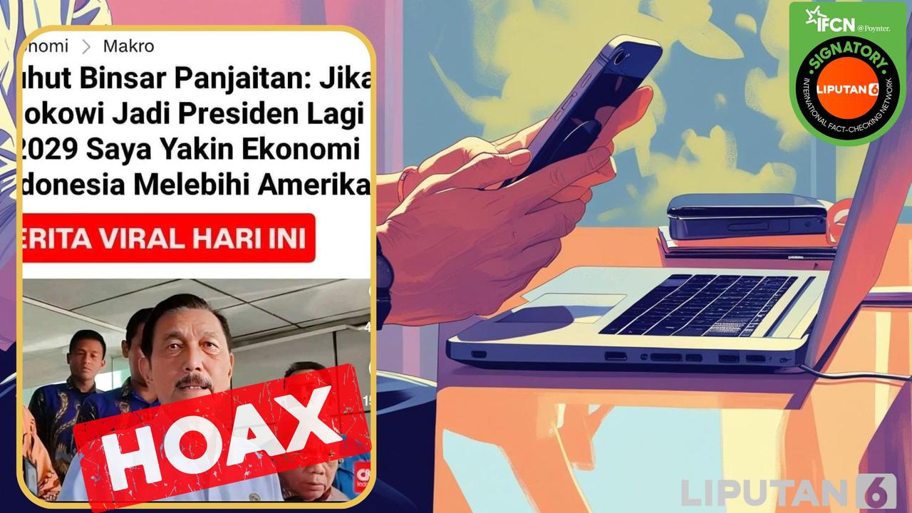 Cek fakta artikel Luhut sebut ekonomi Indonesia akan melebih AS jika Jokowi presiden lagi
