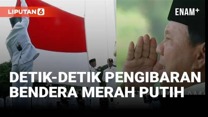 VIDEO: Detik-Detik Bendera Merah Putih Berkibar di Istana Negara