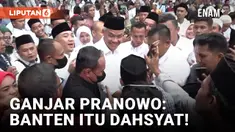 Ganjar Pranowo Disambut Ribuan Ulama di Banten