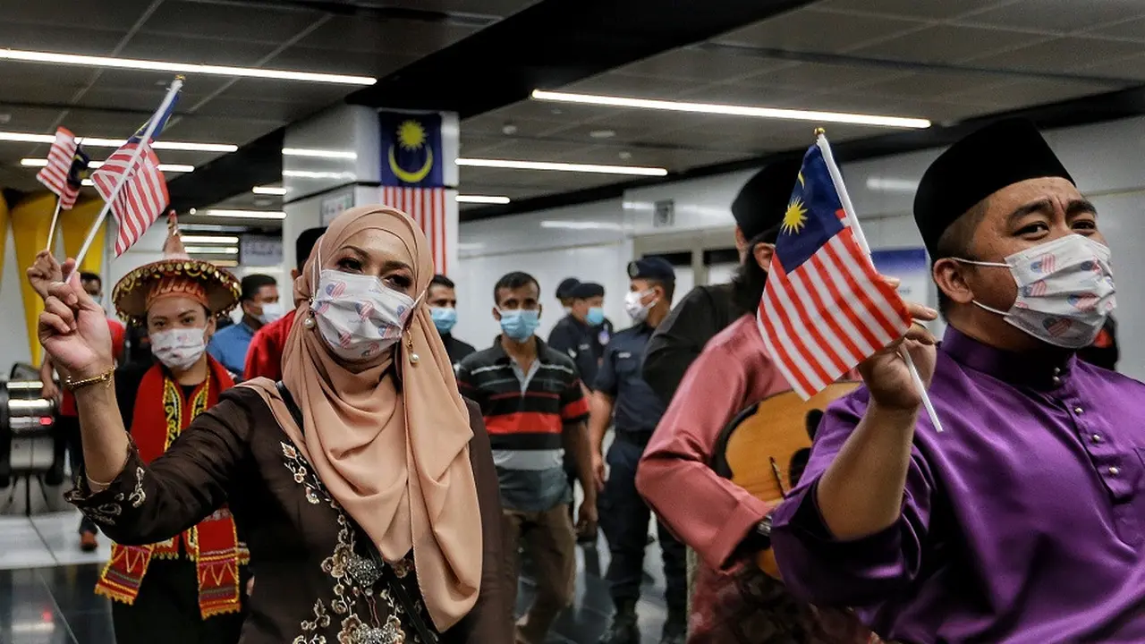 Perayaan HUT Malaysia ke-63 di tengah pandemi Virus Corona COVID-19.