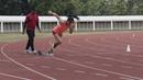 Atlet lari putri Indonesia, Jeany Nuraini, saat latihan di Stadion Madya, Jakarta, Kamis (17/10/2019). Sprinter muda ini akan menjadi salah satu atlet yang akan berlaga di SEA Games 2019. (Bola.com/M Iqbal Ichsan)