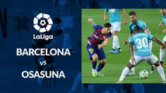 Berita motion grafis statistik La Liga 2019-2020 pekan ke-37. Barcelona kalah dari Osasuna di Camp Nou.
