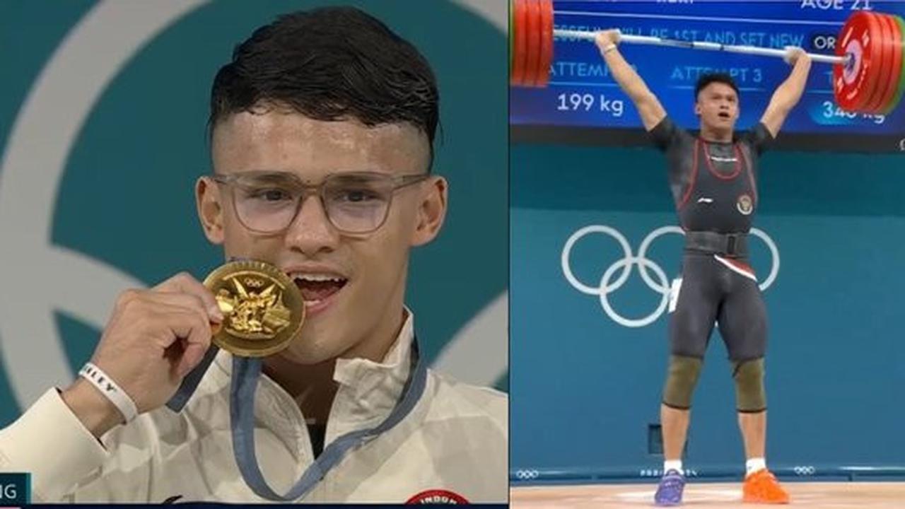 Rizki Juniansyah Berhasil Raih Medali Emas Cabor Angkat Besi dan Catat Rekor Baru di Olimpiade