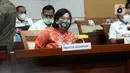 Menteri Keuangan Sri Mulyani rapat kerja dengan Komisi I DPR di Kompleks Parlemen, Senayan, Jakarta, Kamis (27/1/2022). Rapat meminta persetujuan DPR untuk penjualan eks KRI Teluk Mandar 514 dan KRI Teluk Penyu 513. (Liputan6.com/Angga Yuniar)