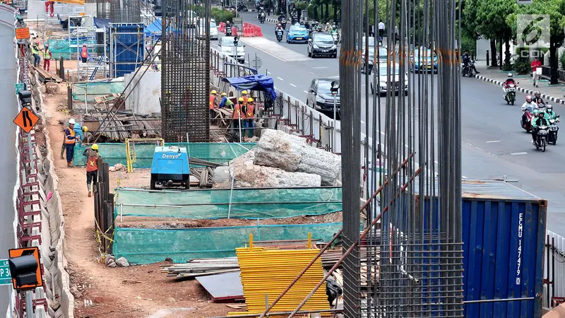 LRT Ruas Cawang-Dukuh Atas Memasuki Tahap Pengecoran Tiang Pancang