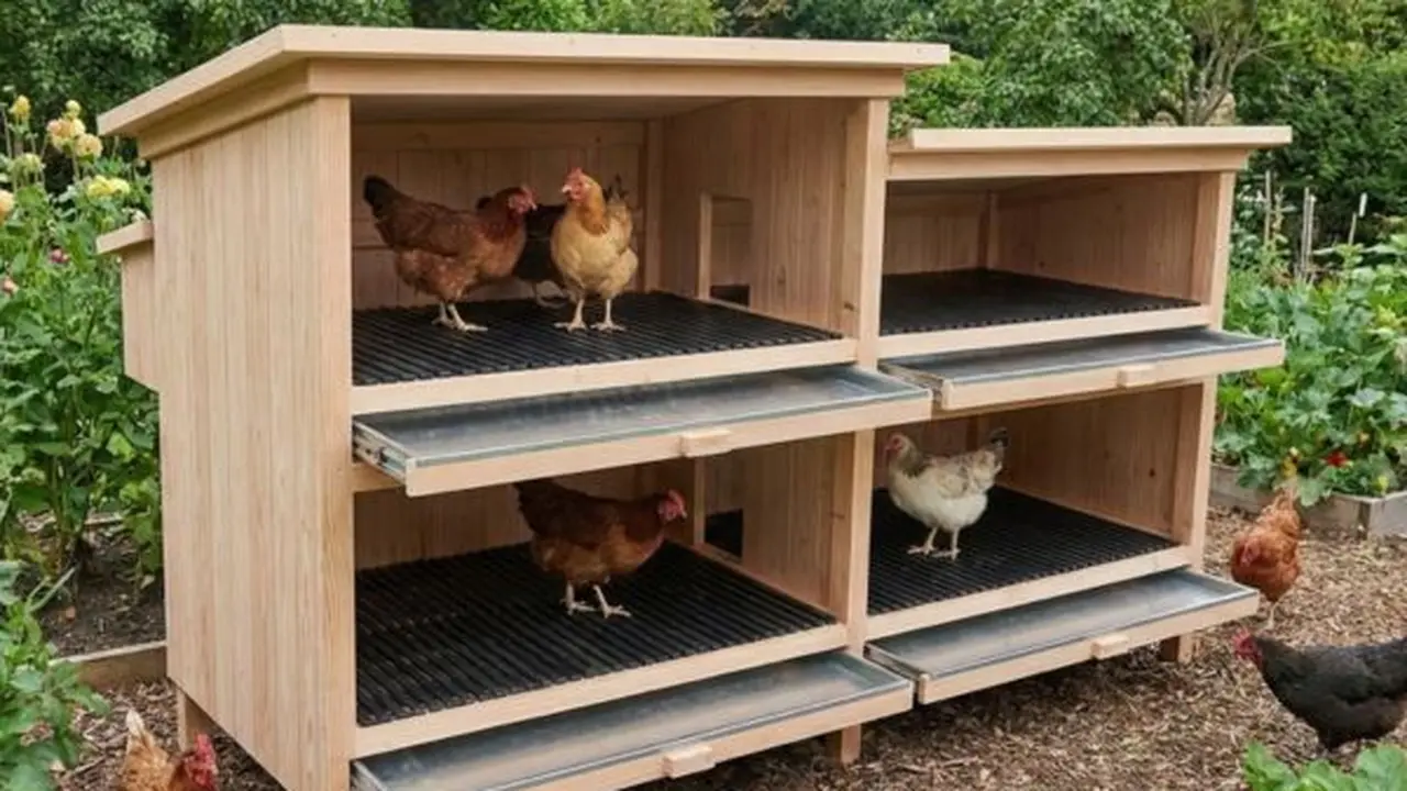 Model Kandang Ayam Tingkat Minimalis Mudah Dibersihkan/Gemini AI