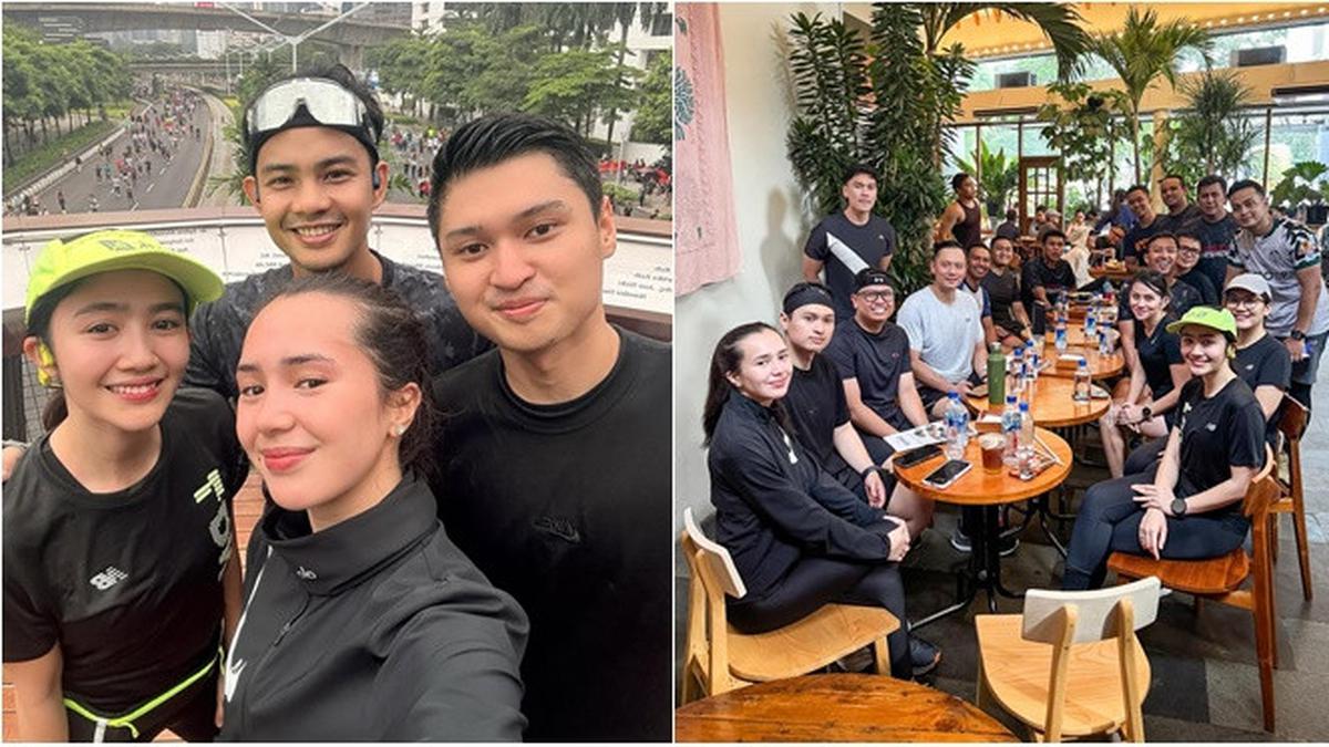 6 Potret Beby Tsabina dan Febby Rastanty di Event Lari, Sarapan Bareng AHY