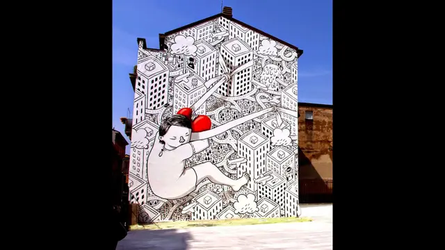 Lukisan dindin di Milan, Italia