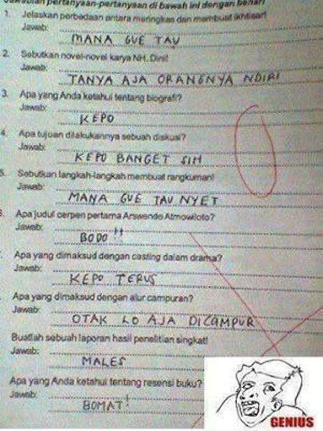 6 Jawaban Anak SD Ikuti Perintah Soal Ini Bikin Guru Elus Dada
