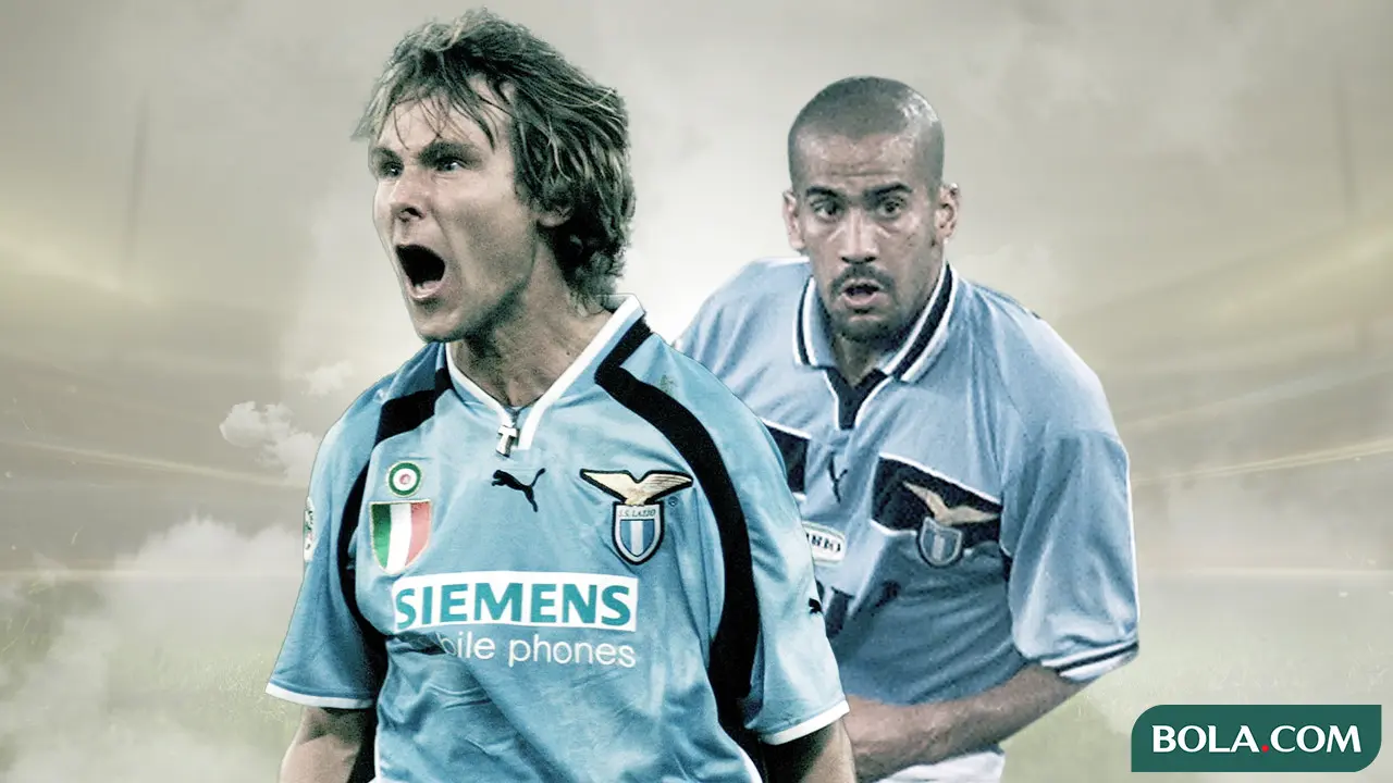 Pavel Nedved dan Juan Sebastian Veron