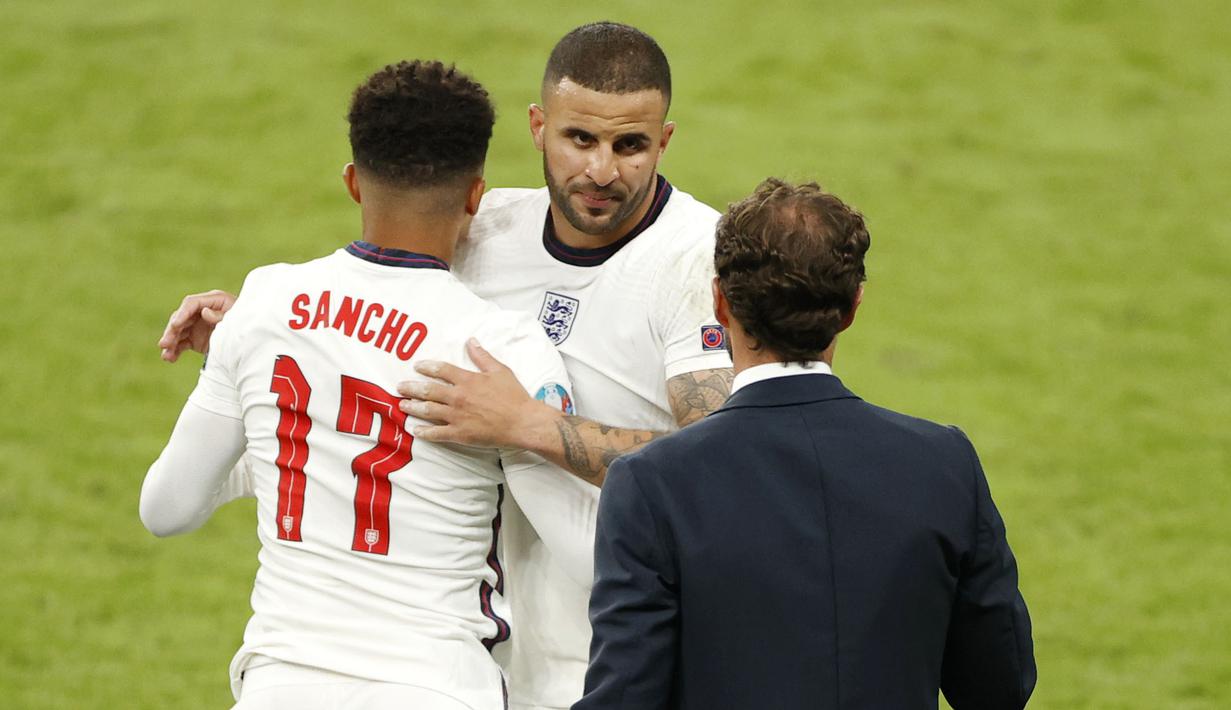 Walker mengalami dua kekalahan sekaligus di final yang dijalaninya yakni final Liga Champions dan final Piala Eropa. (Foto:AP/John Sibley,Pool)