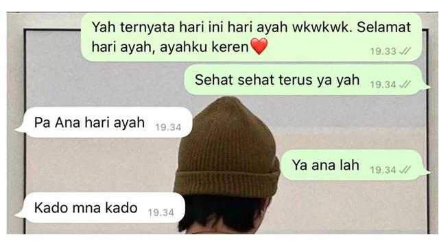 6 Chat Balasan Ayah Minta Kado di Hari Ayah Ini Bikin Senyum