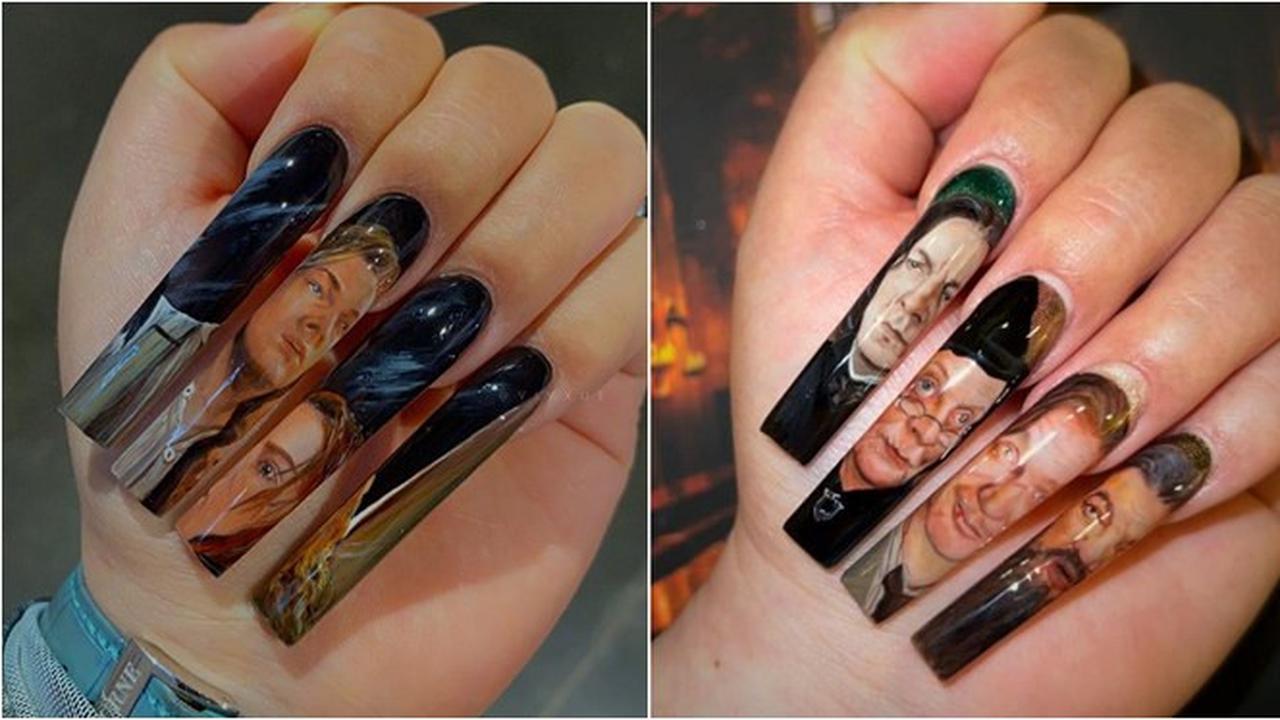 7 Potret Nail Art dengan Gambar Artis dan Tokoh Terkenal Ini Detailnya Mengagumkan