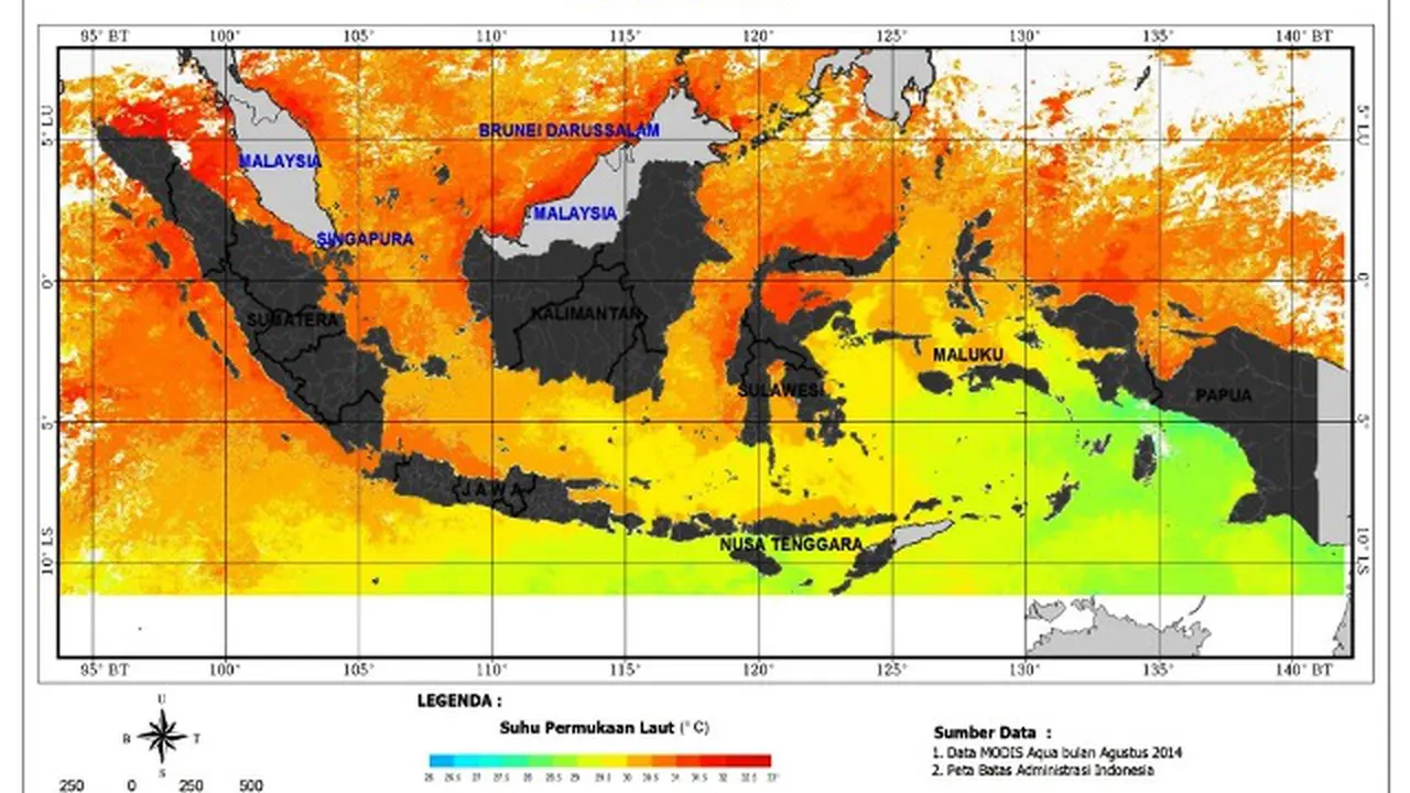 suhu laut lapan