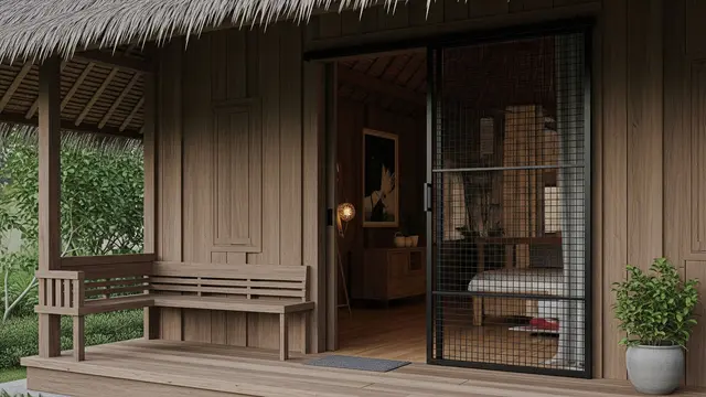 desain rumah desa dengan sentuhan industrial sederhana