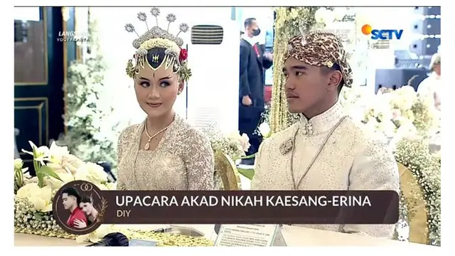 12 Momen Detik-Detik Akad Nikah Kaesang Pangarep dan Erina Gudono, Usung Mataram Islam