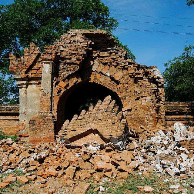 Gempa 6 8 Sr Myanmar Rusak 66 Stupa Global Liputan6 Com