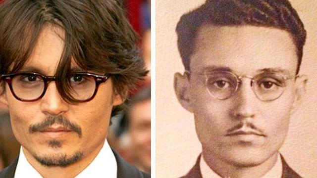 8 Potret Selebritas Hollywood dan Kembarannya dari Masa Lalu