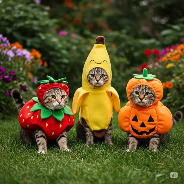 Model Baju Kucing Tema Buah-Buahan