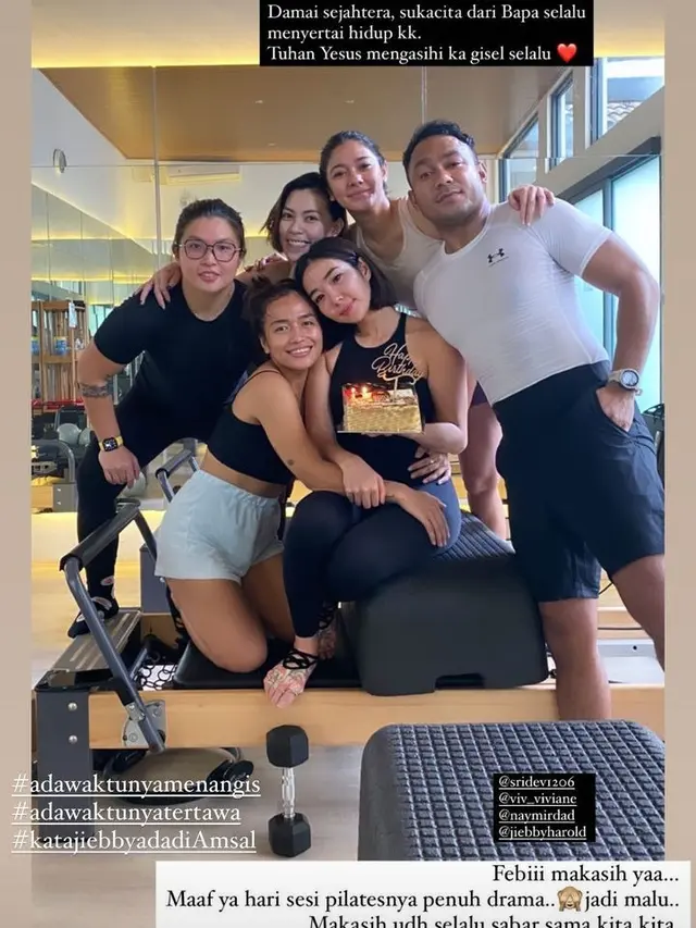 Momen kejutan ulang tahun Gisella Anastasia ke-32 (Sumber: Instagram/gisel_la)