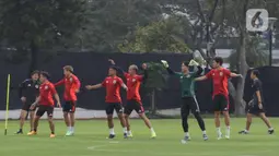 Latihan tersebut sebagai persiapan jelang menghadapi tim nasional Indonesia pada lanjutan Putaran Ketiga Kualifikasi Piala Dunia 2026 Zona Asia Grup C. (Liputan6.com/Herman Zakharia)