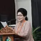 Menteri Kesehatan Nila Moeloek saat di Puncak Perayaan Pekan ASI Sedunia 2019. (Foto: Kementerian Kesehatan RI)