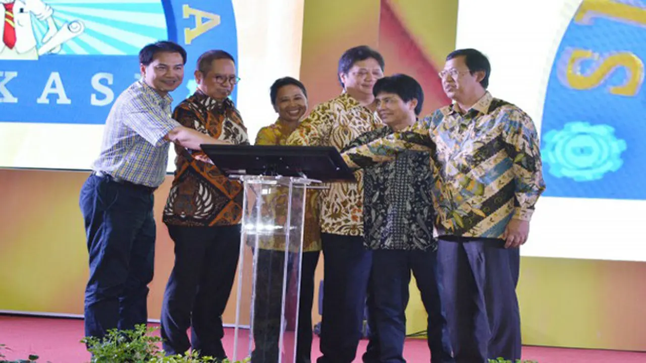 Ground breaking pabrik NPK di PT Pupuk Sriwijaya (Pusri), Palembang.